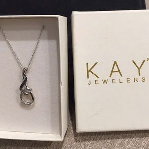 Black/white Kay Jewelers Diamond Necklace 1/10 ct